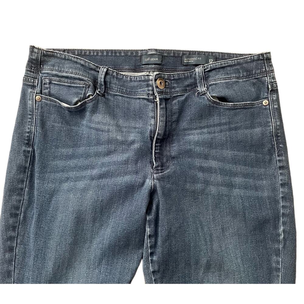 J Jill Denim Authentic Fit Slim Ankle Jeans Size 12
